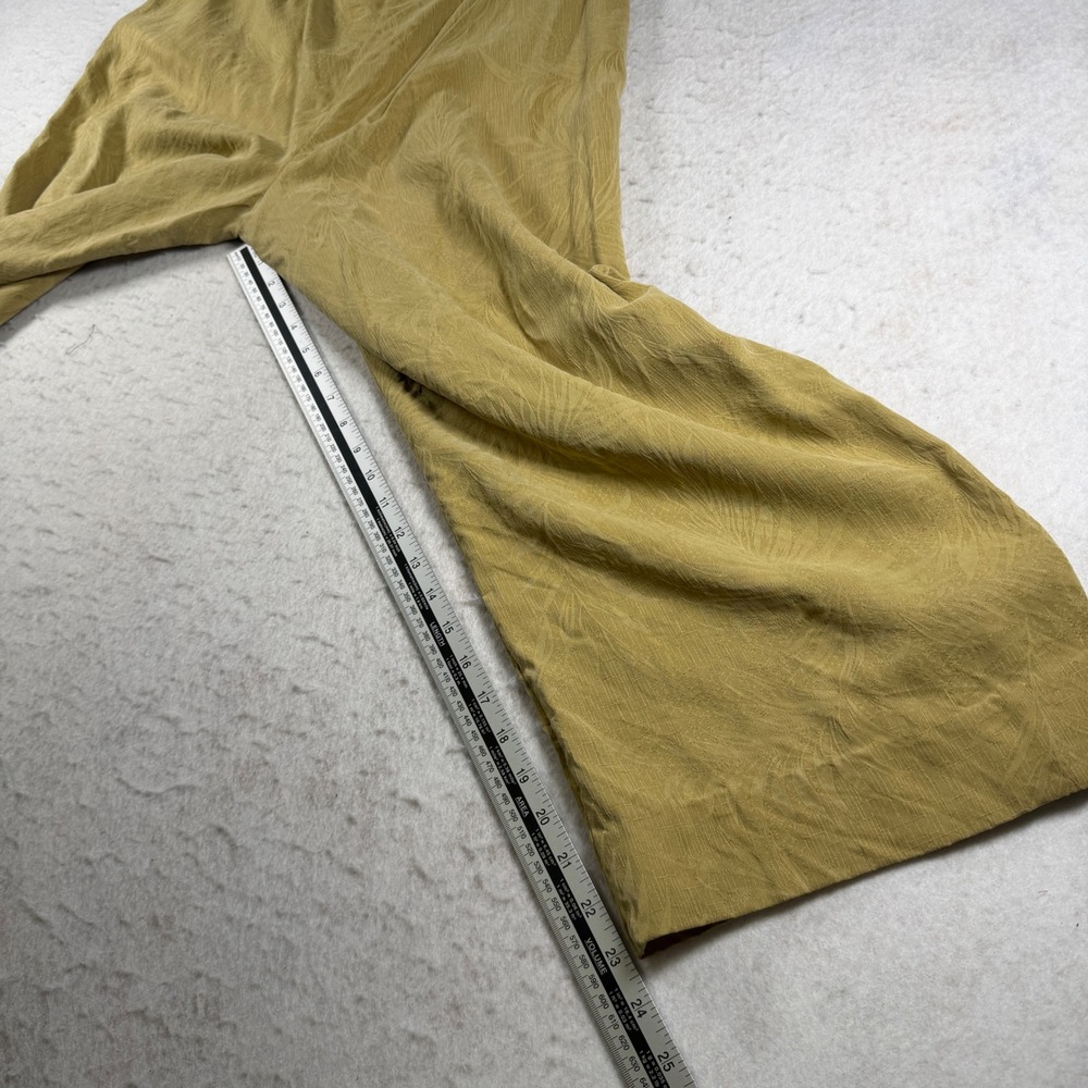 Tommy Bahama Womens Silk 2 Piece Pant Set Tropical Jacquard Tan Size L 12/14 - Picture 10 of 12